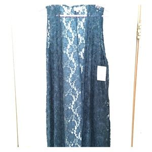 Lularoe Joy lace maxi vest